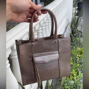 Rebecca Minkoff Metallic Leather Crossbody Handlebag